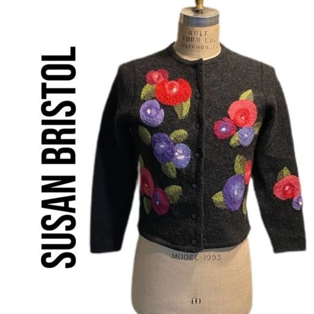 SUSAN BRISTOL BOILED WOOL SWEATER M